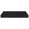 Floating Wall Shelves 2 pcs Black 15.7"x9.1"x1.5" MDF