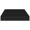 Floating Wall Shelves 2 pcs Black 15.7"x9.1"x1.5" MDF