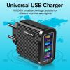 Luminescent 4USB Mobile Phone Charging Head European Standard Travel Charging Stripe USB Smart Tablet Charger