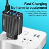 Luminescent 4USB Mobile Phone Charging Head European Standard Travel Charging Stripe USB Smart Tablet Charger