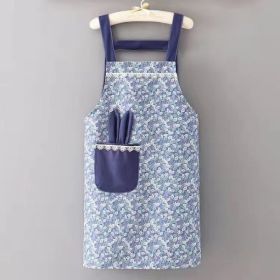 1pc Polyester Cotton Apron, Cute Rabbit Ears Apron, Adjustable Strap And Large Pockets Apron, Kitchen Cooking Baking Bib Apron, Chef Apron (Color: green)
