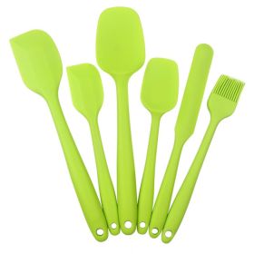 6pcs Silicone Kitchenware Set; Kitchen Supplies; Baking Supplies; Large Scraper; Spatula; Baking Tools; Cake Cream Spatula; Kitchen Tool Set (Color: SILVER)