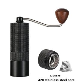 Portable Manual Coffee Bean Grinder High Quality CNC Stainless Precision Steel Core Bean Crusher Kitchen Supplies (Color: coffee 5 Stars)