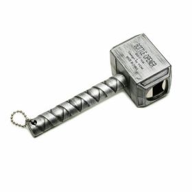 1PC Silver Beer Bottle Openers Multifunction Hammer Of Thor Shaped Beer Bottle Opener With Long Handle Bottler Metal Opener Beer (Color: Default)