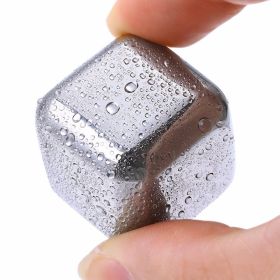 Stainless Steel Ice Cubes Reusable Chilling Stones For Whiskey Wine Keep Your Drink Cold Longer Chilling Party Bar Tool (Ships From: Various Color)