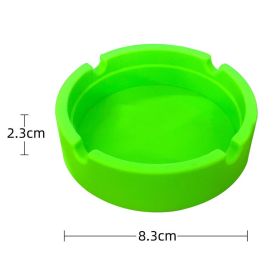 Silicone Ashtray For Smoking Cigarette Cigar Weed Accessories Portable Anti-scalding Home Conference Bar Table Desk Decoration (Color: wood handle)