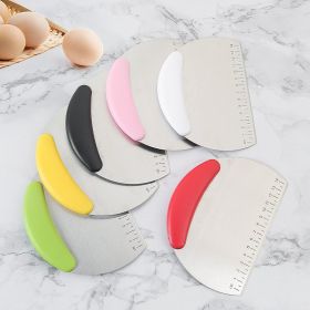 With scale flour dough cutter milk tie sugar not cut dough knife baking tools stainless steel single-sided cut (select: EG069)