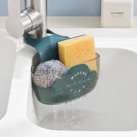 Cloud Sink Drain Basket Household Kitchen Faucet Rack Washing Dish Rag Sponge Pool Storage Hanging Bag (select: FV05-light blue)