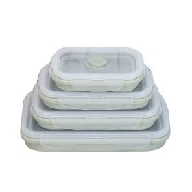Silicone lunch box (Color: Pink)