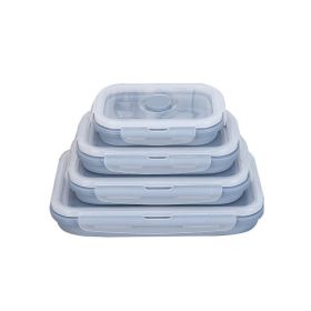 Silicone lunch box (Color: green)