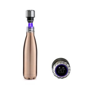 Aquaala UV Water Bottle With Temp Cap (Color: BLACK ICE #1)